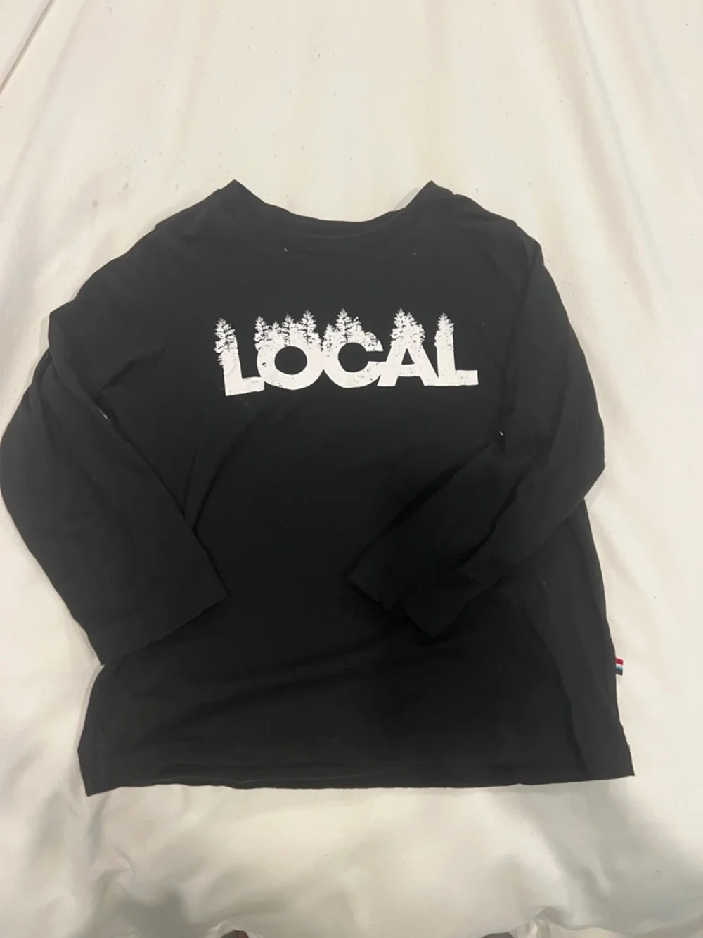 Sol Angeles Black Tee with White Label Detail